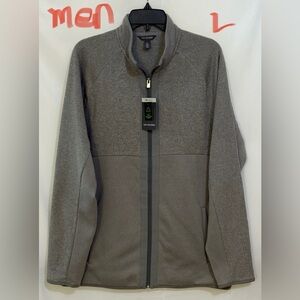 Van Heusen Gray Full-Zip Sweater